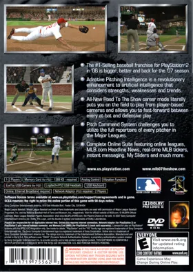 MLB 07 - The Show box cover back